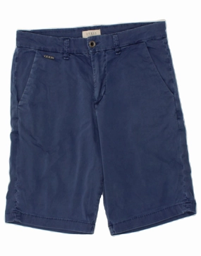 All Season Wear Sleek Waist GUESS Mens Chino Shorts W29 Small  Navy Blue Cotton