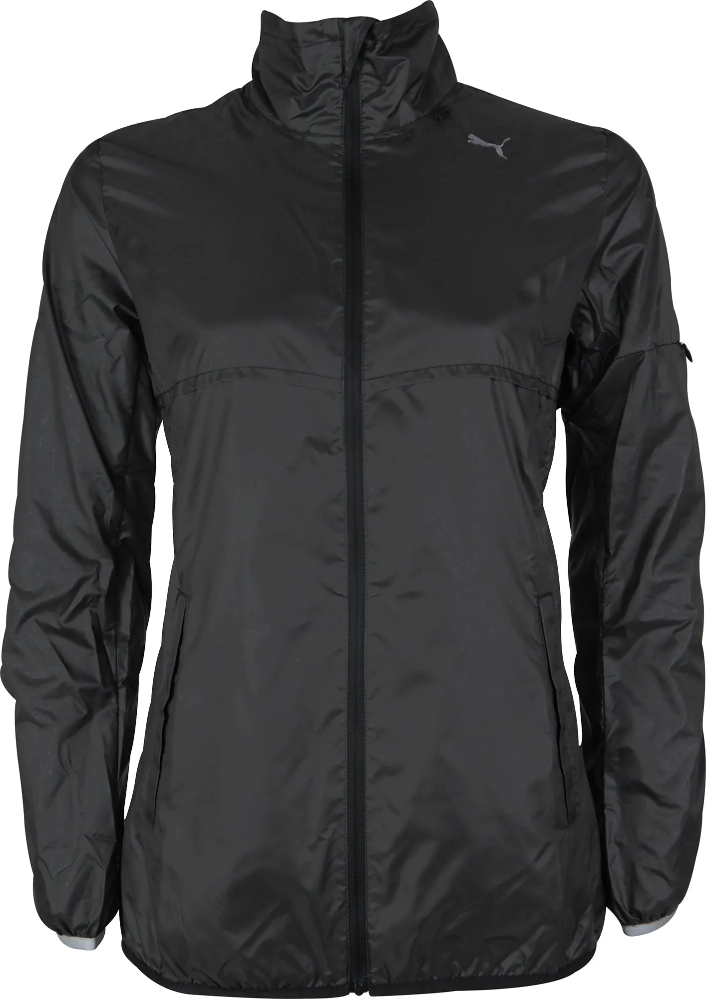 Puma Lightweight Womens Running Jacket - Black Necklace