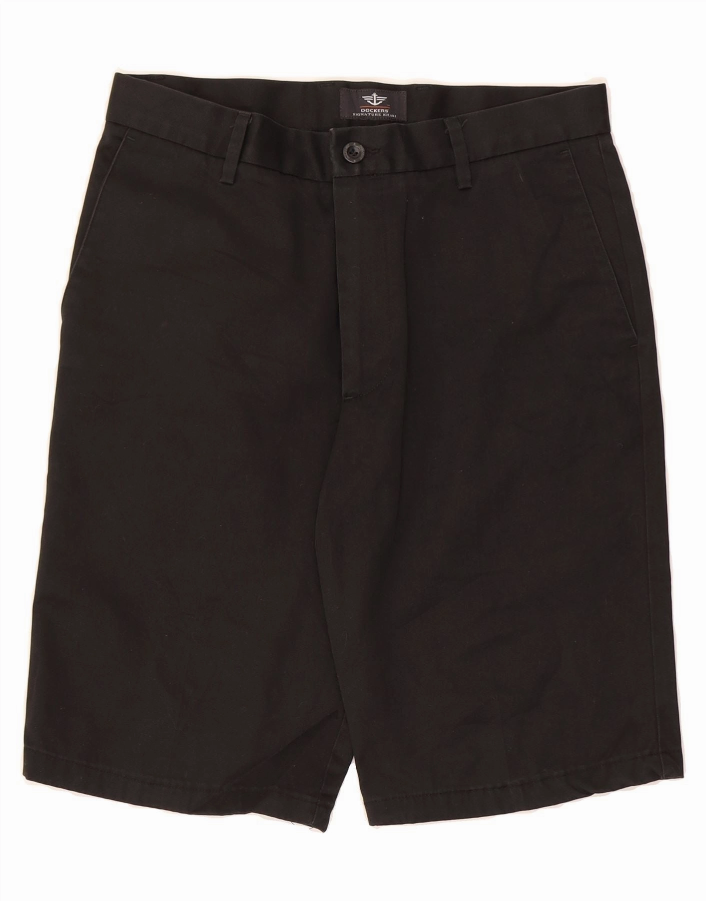 DOCKERS Mens Straight Fit Chino Shorts W31 Medium  Black Cotton Vintage Look