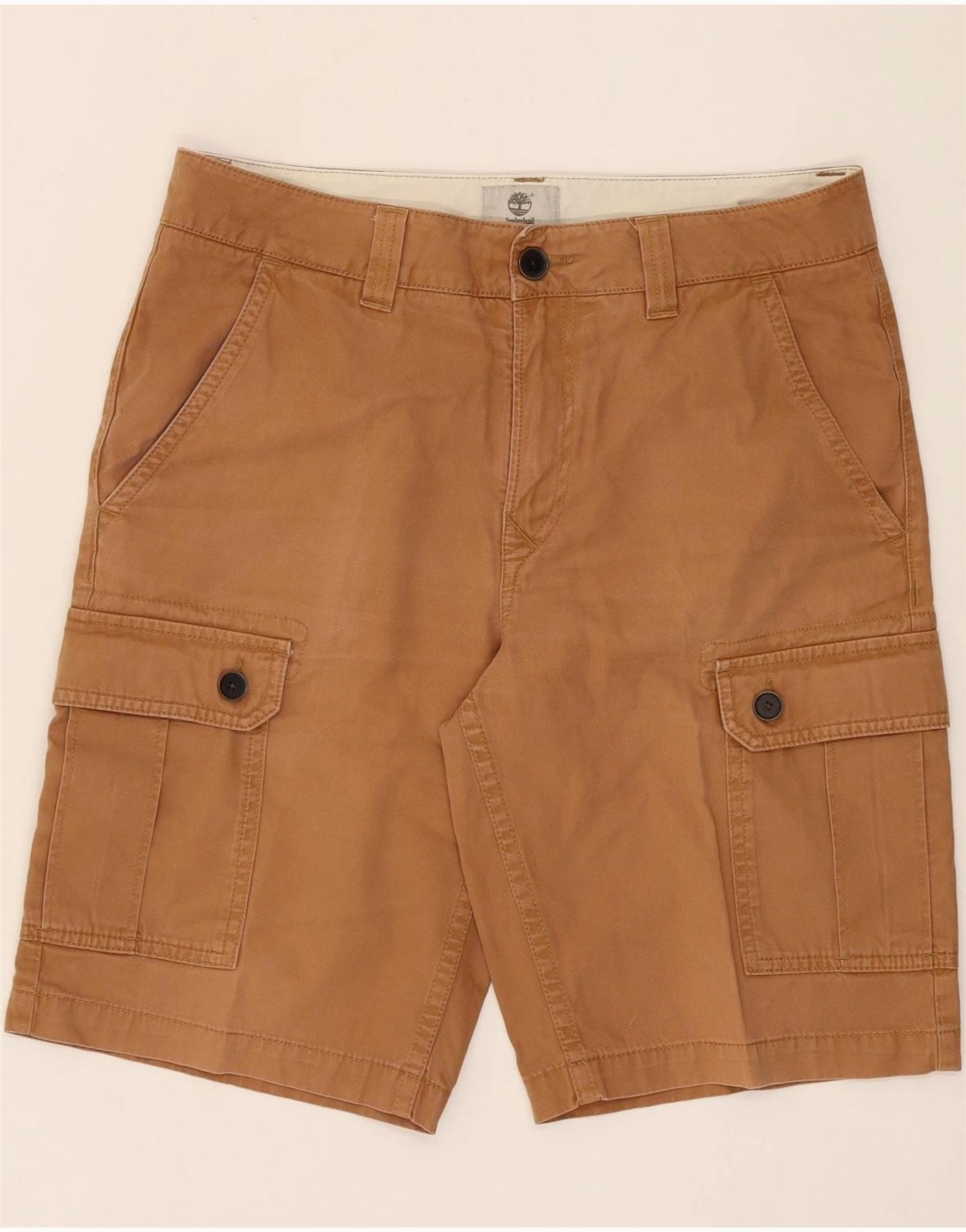 Stay Cool Wear Quick Adjust Toggles TIMBERLAND Mens Cargo Shorts W32 Medium Brown Cotton