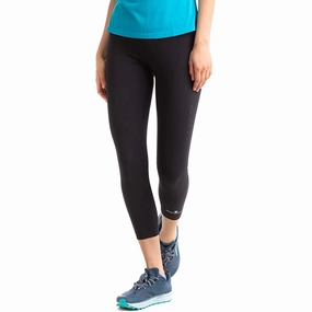 Ronhill Core Womens 7/8 Running Tights - Black Cozy Fit Hiking Trail Lightweight Material