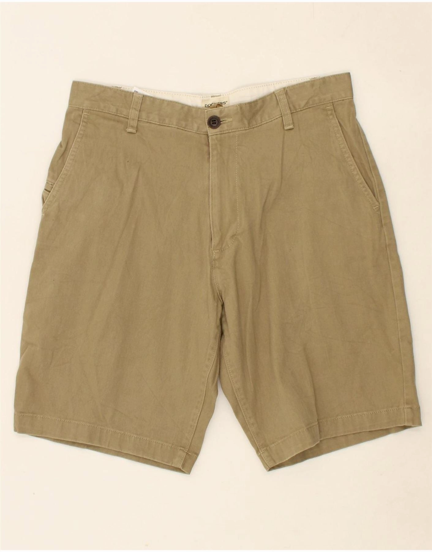 Stretchy Waist Fun Colors DOCKERS Mens Cargo Shorts W30 Medium  Beige Cotton