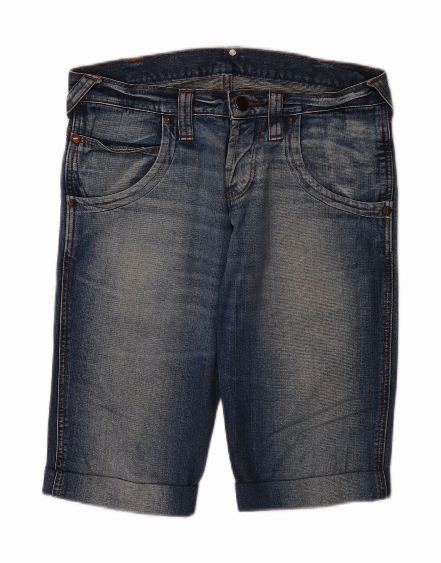 WRANGLER Mens Sharkey Denim Shorts W30 Medium  Blue Cotton ReinforcedStressPoints