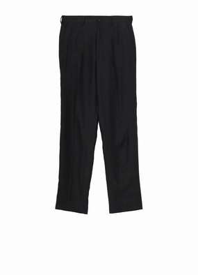 LINEN TWILL NO-TUCK PANTS Bootcut shape