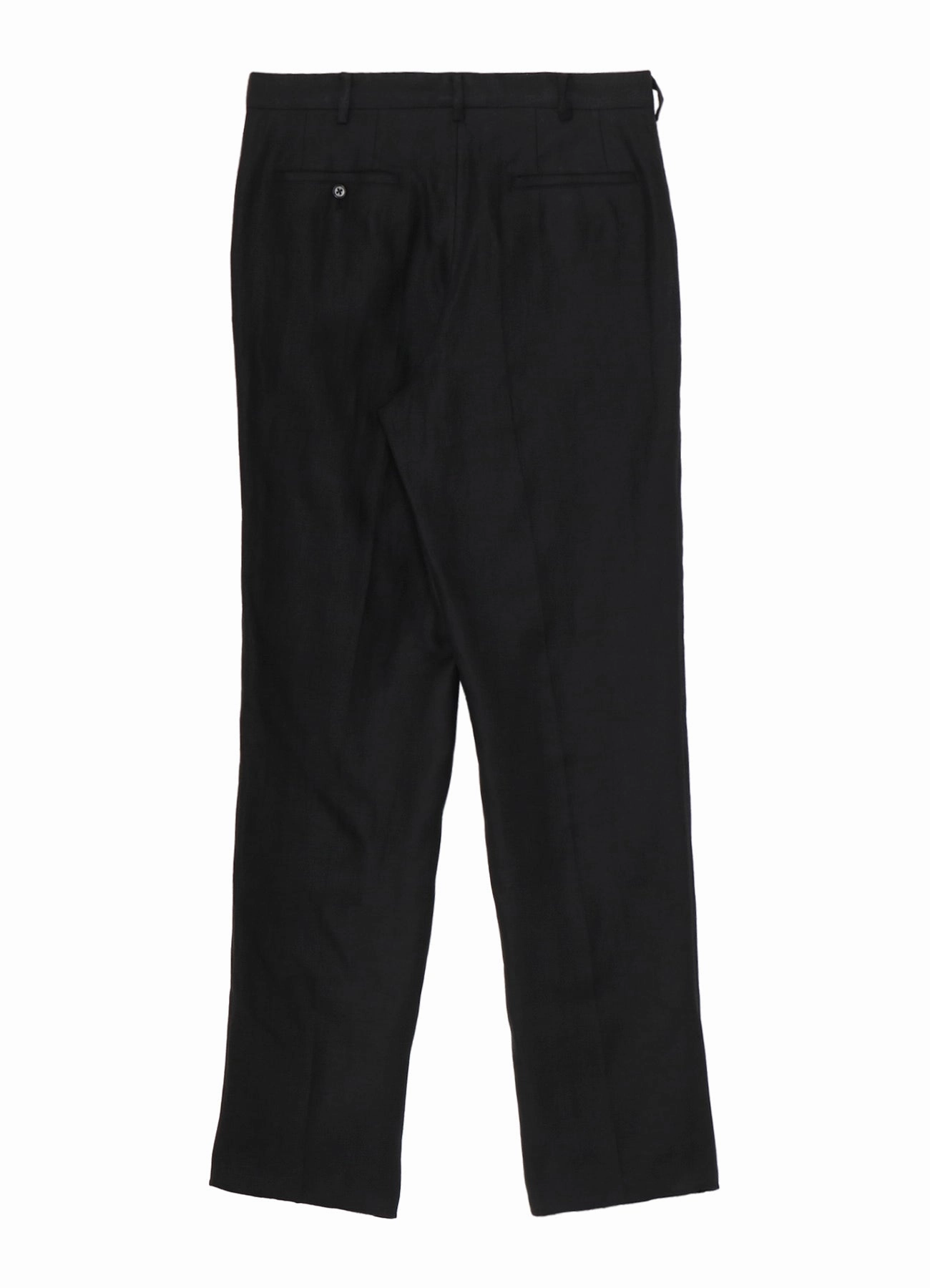 LINEN TWILL NO-TUCK PANTS Quick drying material