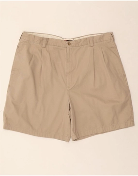 Warm Layers CHAPS Mens Pegged Chino Shorts W44 2XL Beige Cotton