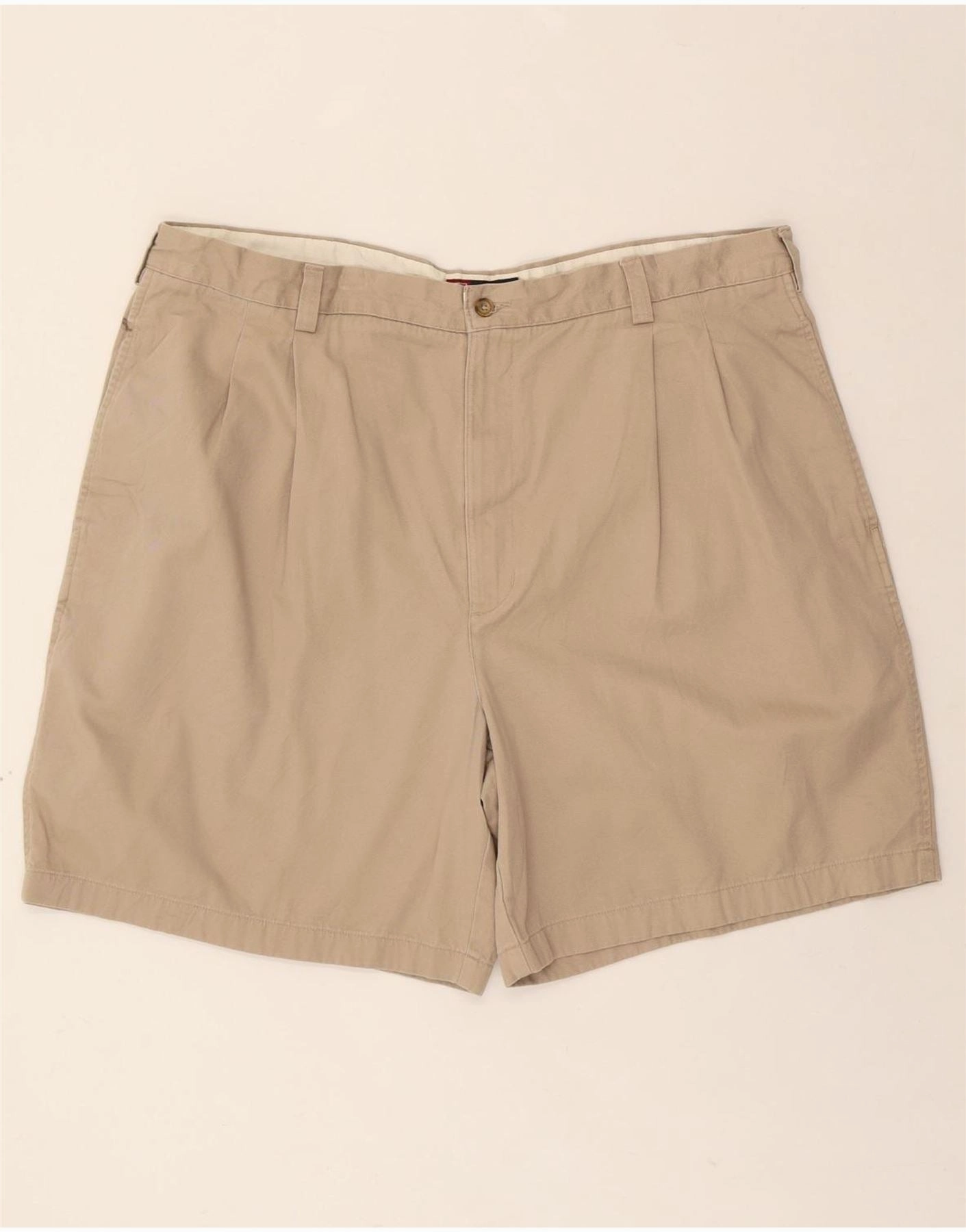 Warm Layers CHAPS Mens Pegged Chino Shorts W44 2XL Beige Cotton