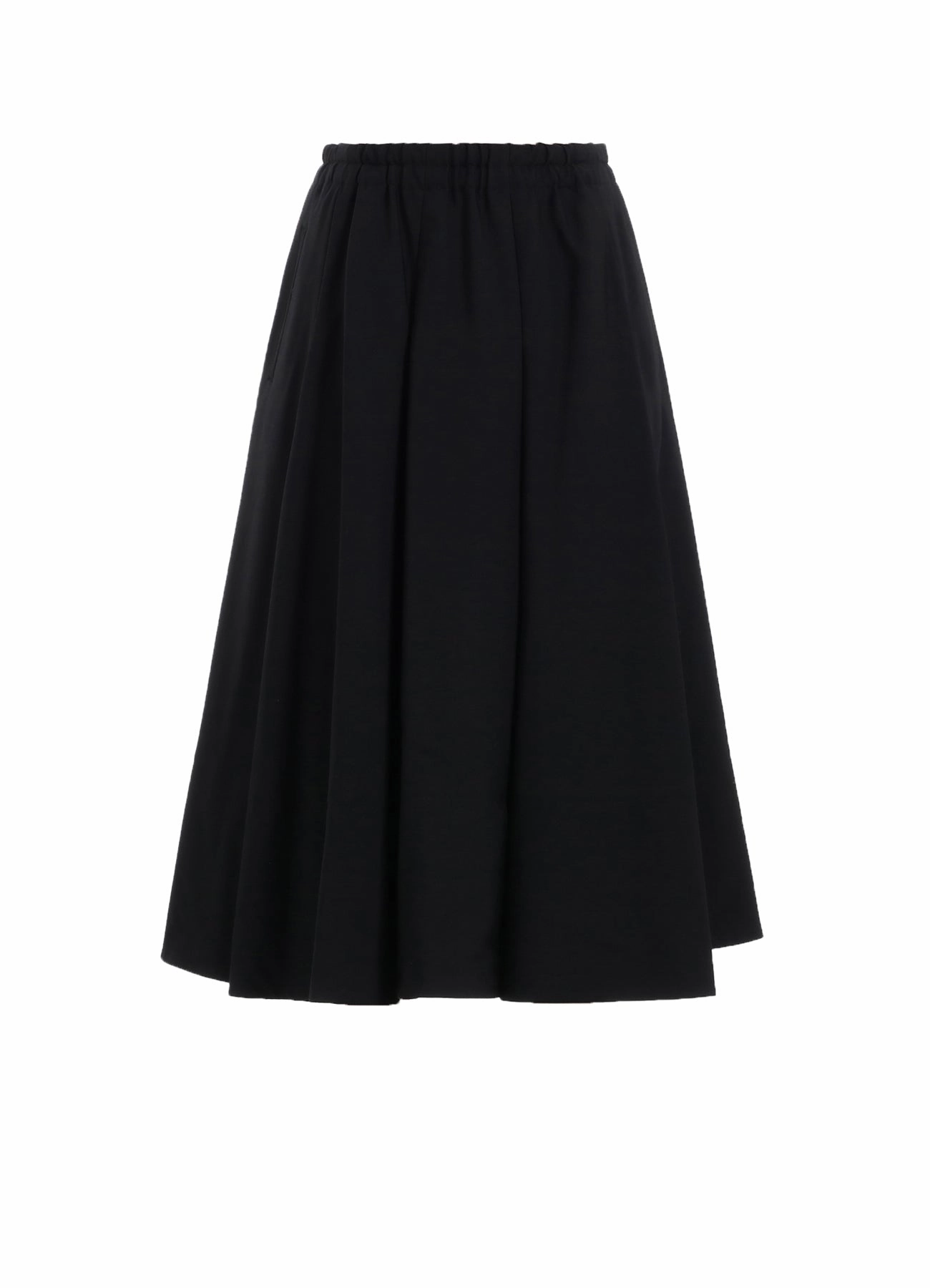 Simple Utility Work Ready WOOL GABADINE R-TUCK FLARE SKIRT