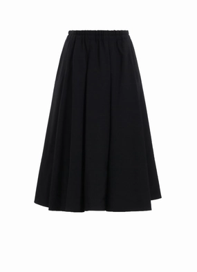 Simple Utility Work Ready WOOL GABADINE R-TUCK FLARE SKIRT