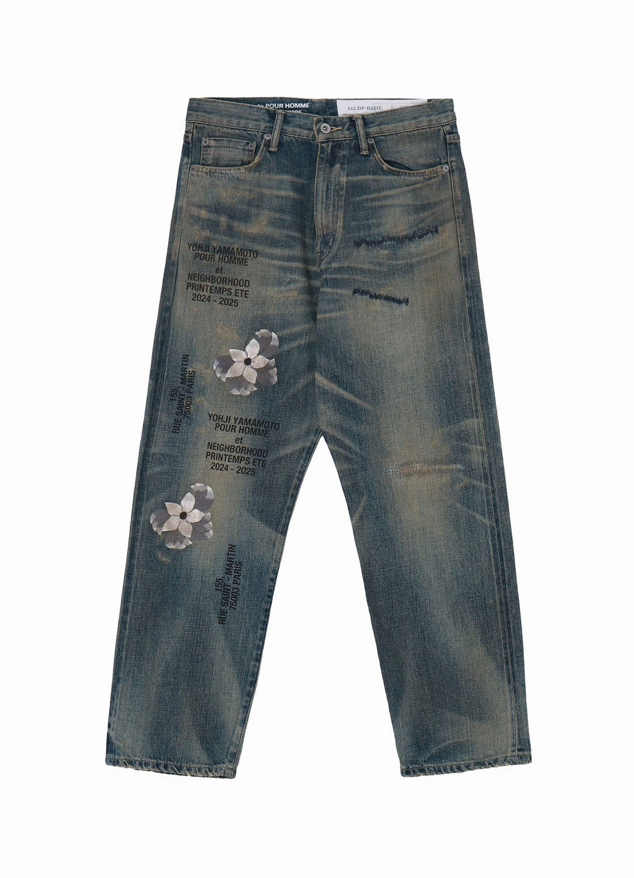 Yohji Yamamoto x NEIGHBORHOOD SAVAGE DENIM DP BASIC PANTS Flattering Waist Fashionable Waist