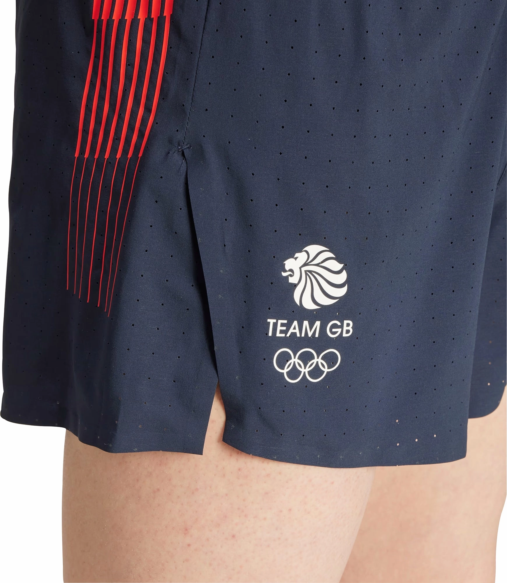 adidas Adizero Team GB Mens Split Running Shorts - Blue Sport Comfort
