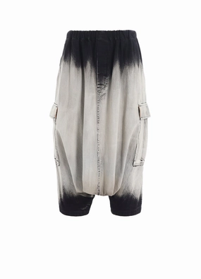 Compact Packability 10OZ BLEACHED DENIM CARGO SALOUEL PANTS