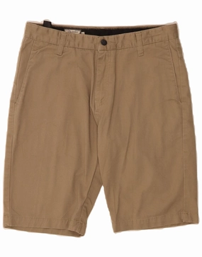VOLCOM Mens Chino Shorts W30 Medium Beige Cotton Everyday Feel Comfort Flex Wear