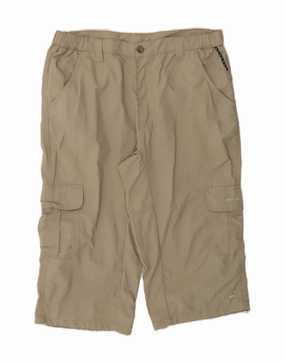 COLUMBIA Mens Bermuda Shorts Large W34 Beige Nylon WindResistantWeave