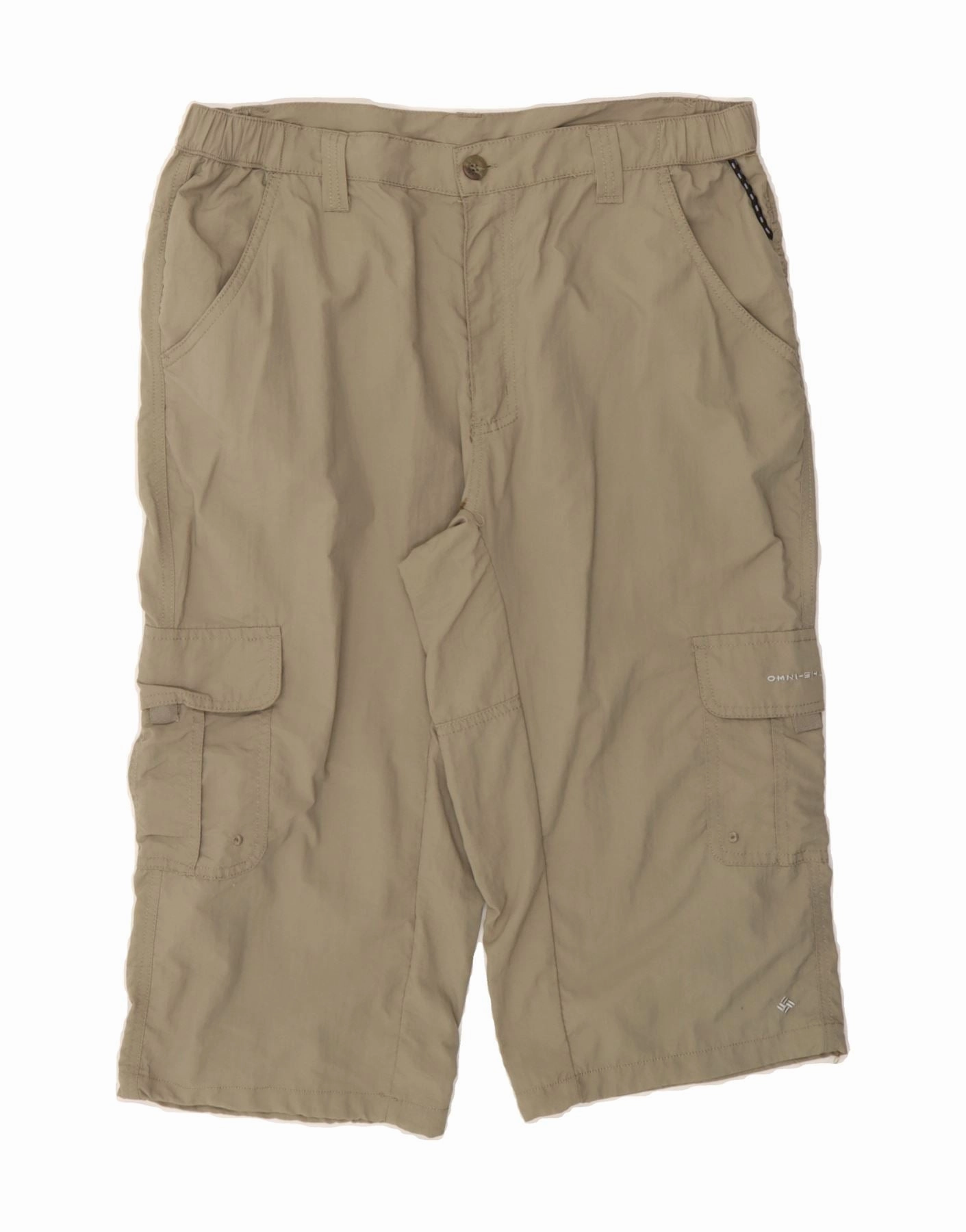 COLUMBIA Mens Bermuda Shorts Large W34 Beige Nylon WindResistantWeave