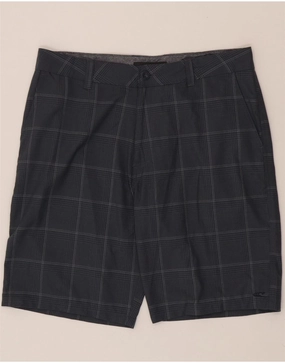 O'NEILL Mens Chino Shorts W34 Large Grey Check Polyester athletic style