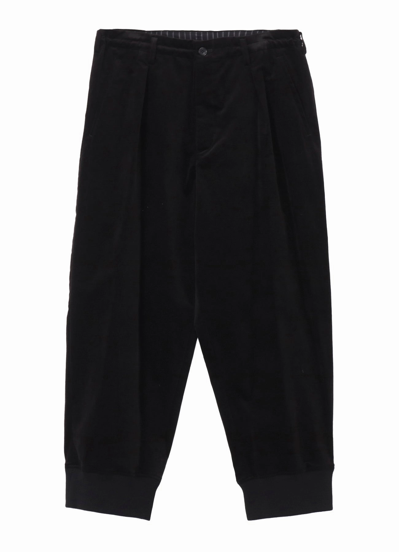 50C VELVET HEM RIB PANTS Casual Layering Contoured Panel Design