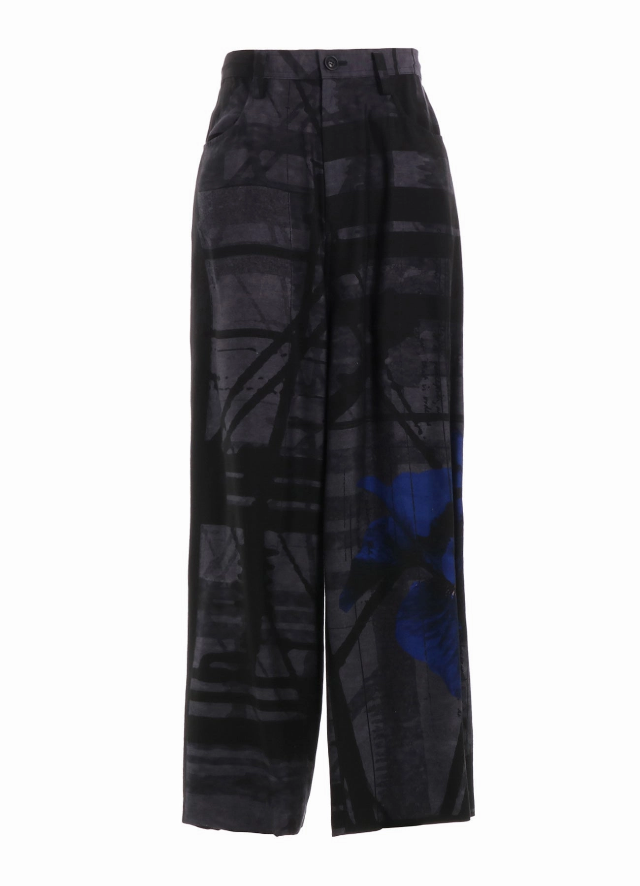 AntiStaticFinish FLOWER&CABLE PRINT LONG STRAIGHT PANTS