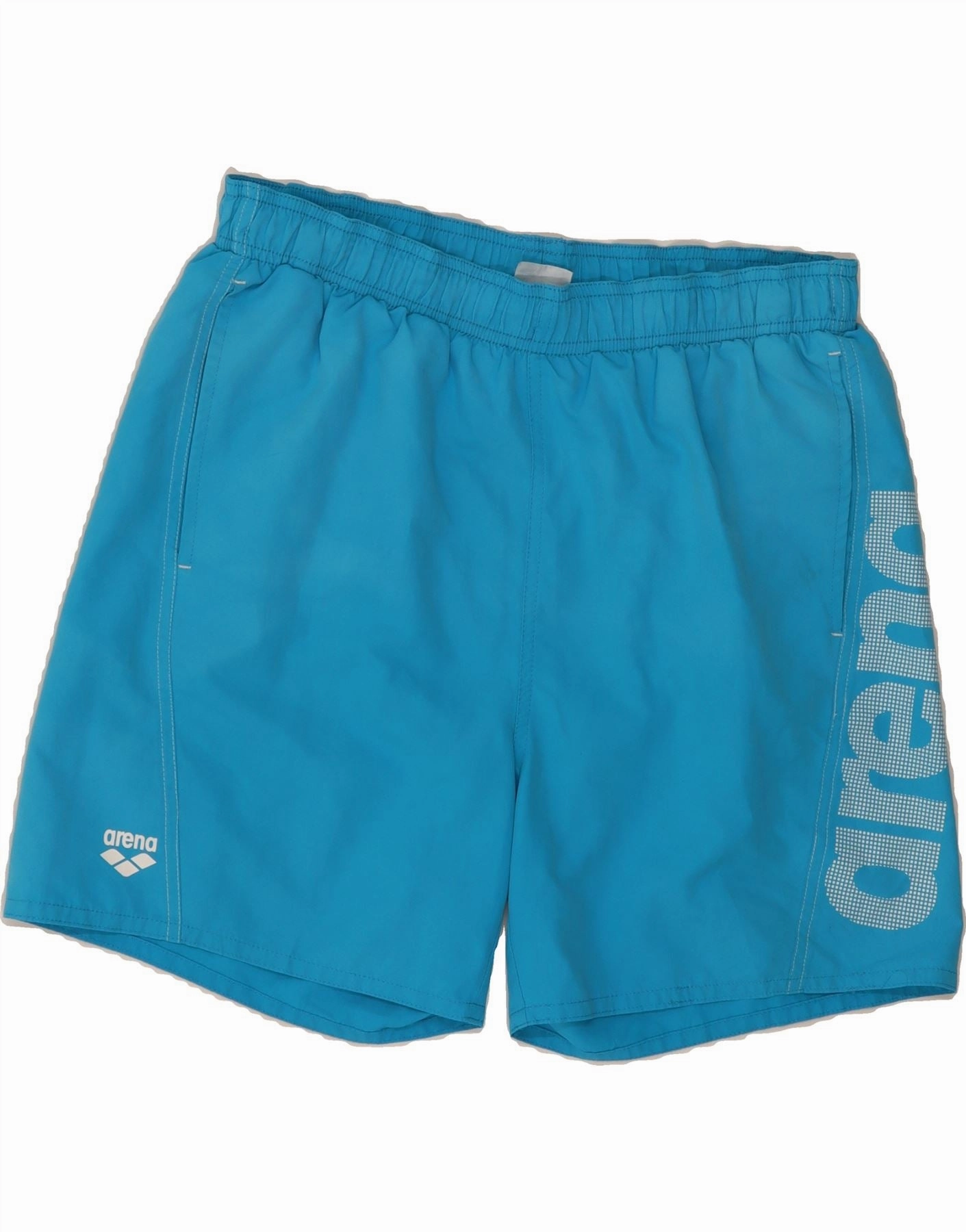 Odor-resistant Easy Stretch ARENA Mens Graphic Shorts Medium  Blue Polyester