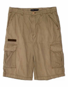 TOMMY HILFIGER Mens Cargo Shorts Medium W34 Brown Cotton Classic High-End Quality