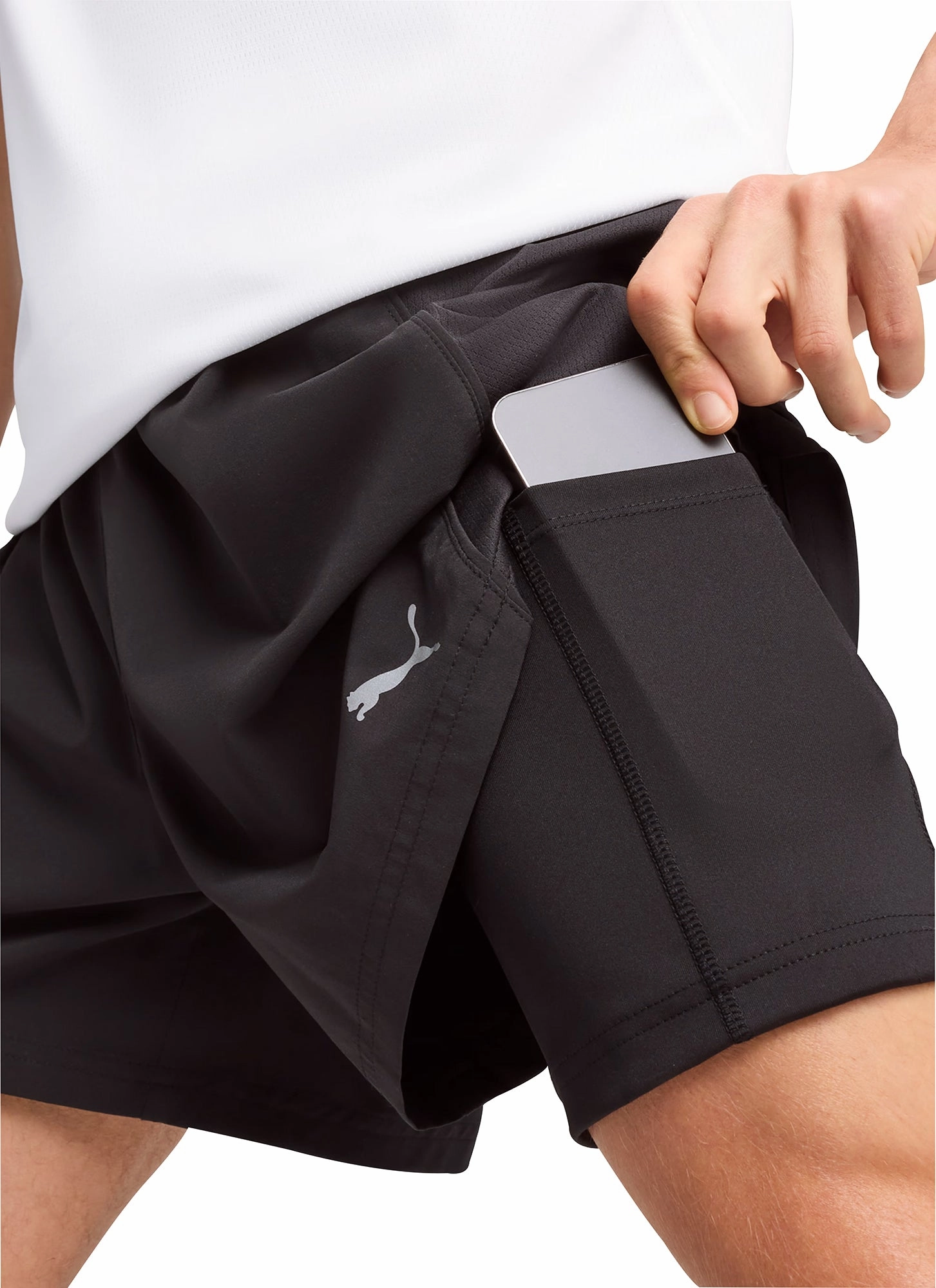 Cool Touch Fit Summer Fun Puma Velocity 2 In 1 Mens Running Shorts - Black