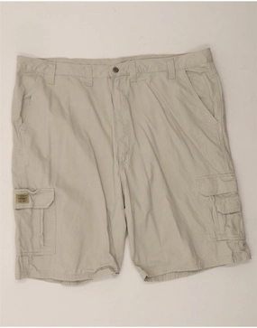 WRANGLER Mens Cargo Shorts W46 3XL Beige Slim performance Leather shorts