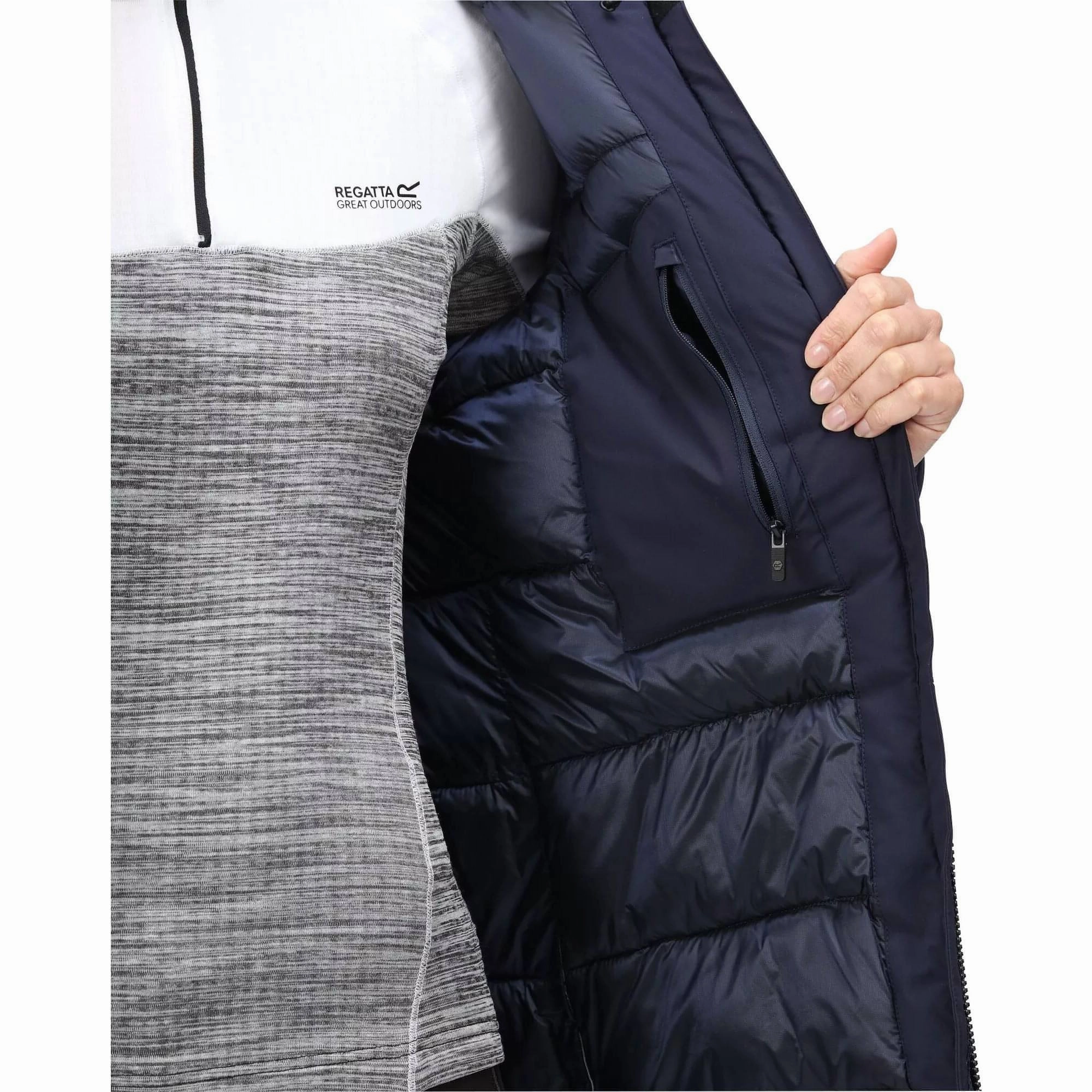 Eco Friendly Certified dancers Regatta Sanda Womens Waterproof Jacket - Navy