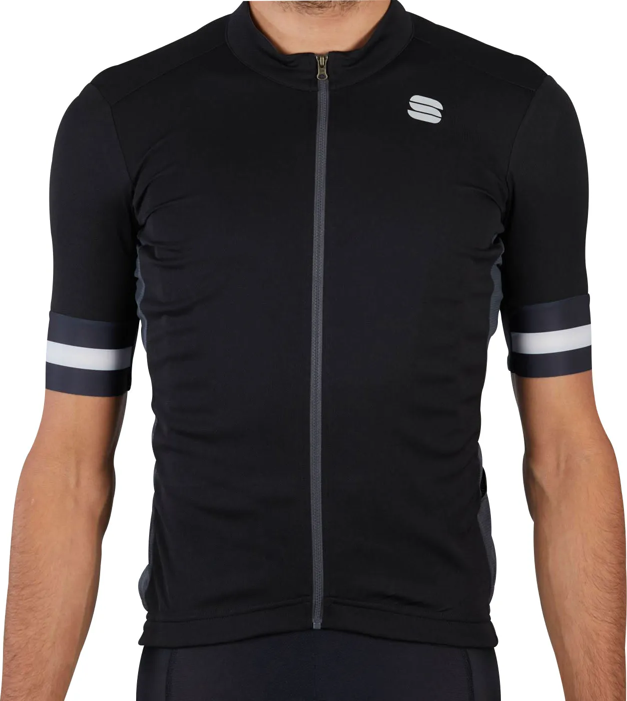 Skin Friendly Blends Sportful Kite Short Sleeve Mens Cycling Jersey - Black