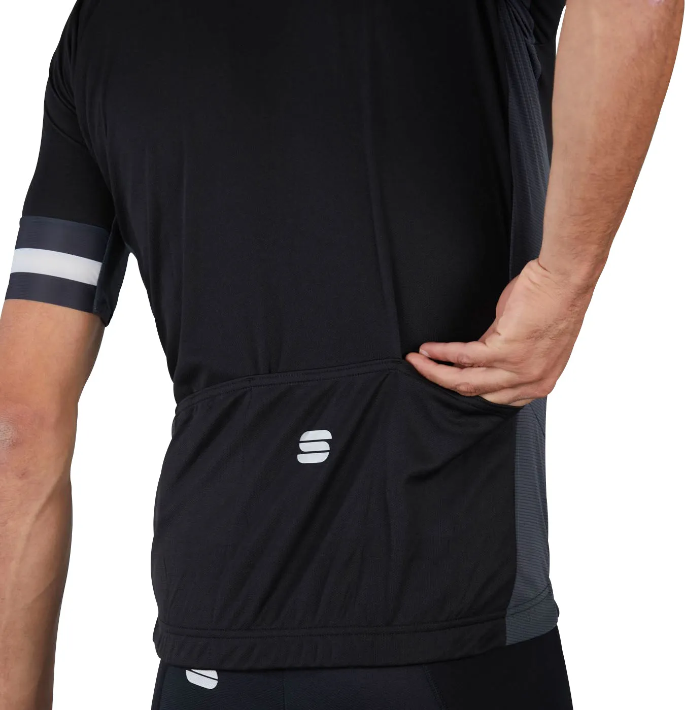 Sportful Kite Short Sleeve Mens Cycling Jersey - Black Summer Favorite