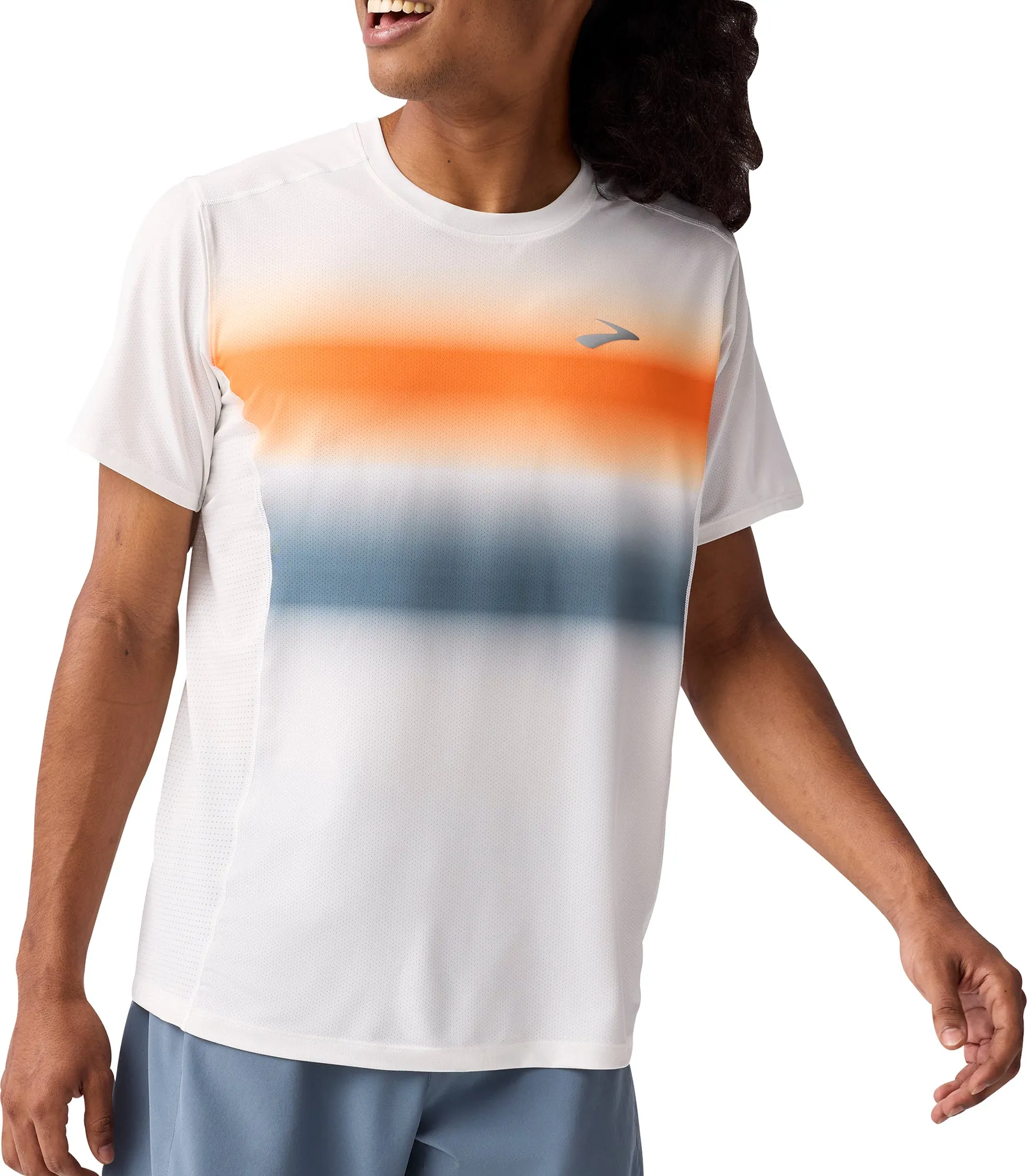 Brooks Atmosphere 3.0 Short Sleeve Mens Running Top - White Trendy Piece Relaxed Comfort Fit