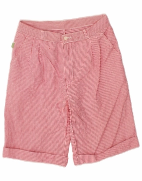 DIADORA Mens High Waist Bermuda Shorts W26 XS  Red Pinstripe Wind Resistant Material