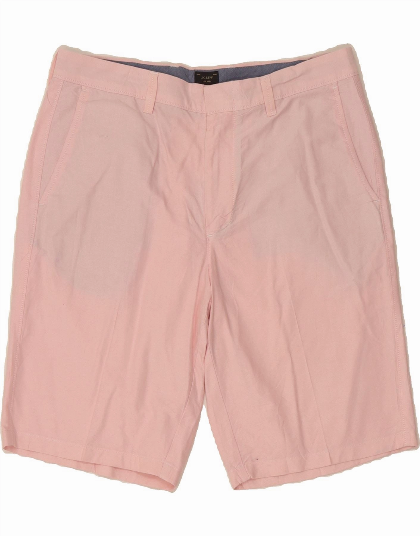 J. CREW Mens Club Chino Shorts W34 Large Pink Cotton Quick Fit Design Outdoor Ready Fit