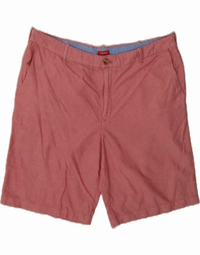 IZOD Mens Chino Shorts W40 XL Pink Cotton ethnic style Versatile Styling