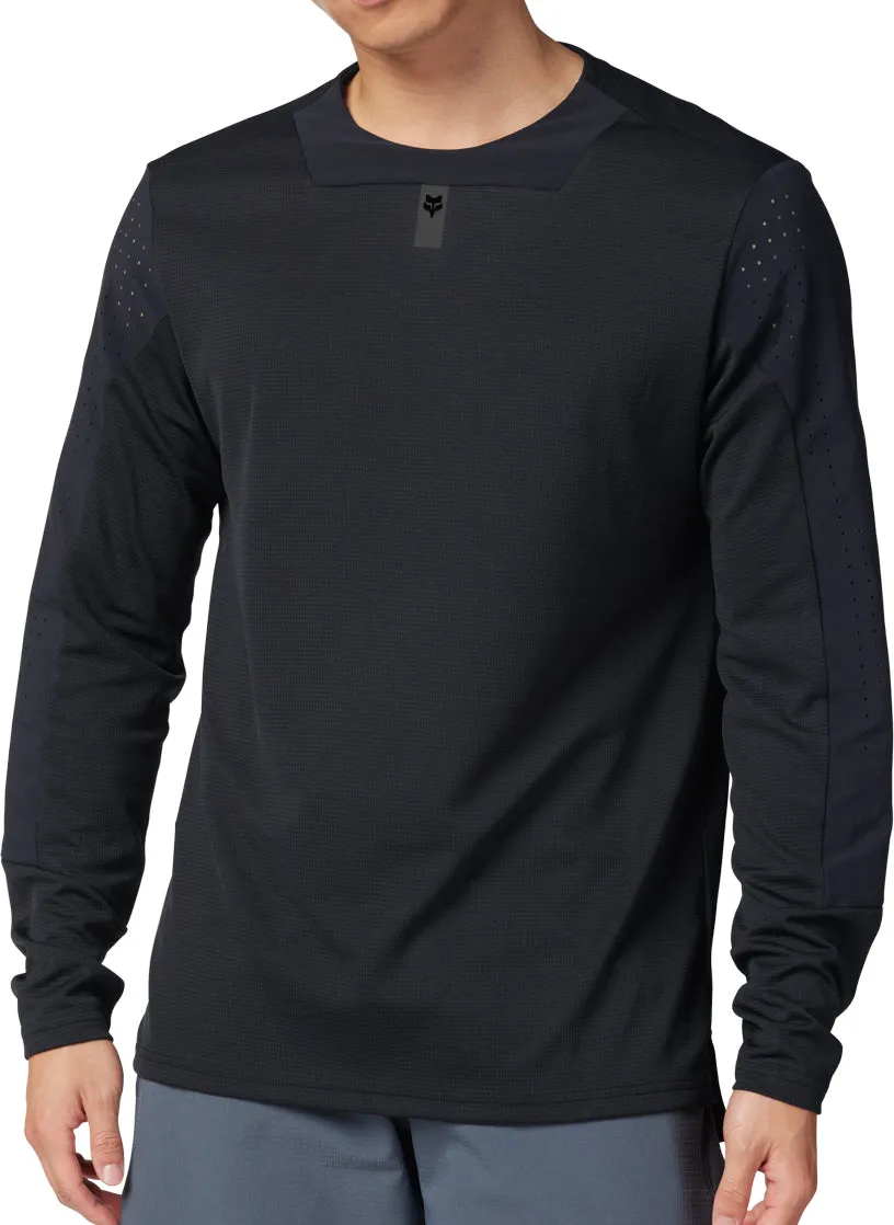 Fox Defend Long Sleeve Mens Cycling Jersey - Black Easygoing Design Eco Friendly Fabric