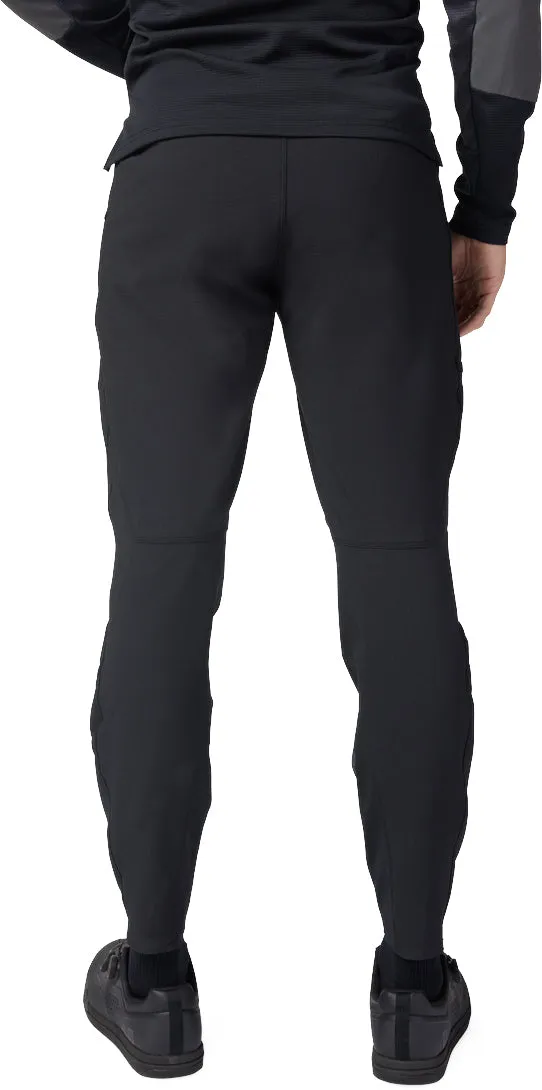 Fox Defend Mens Cycling Trousers - Black Contoured Panel Design Comfort Waist