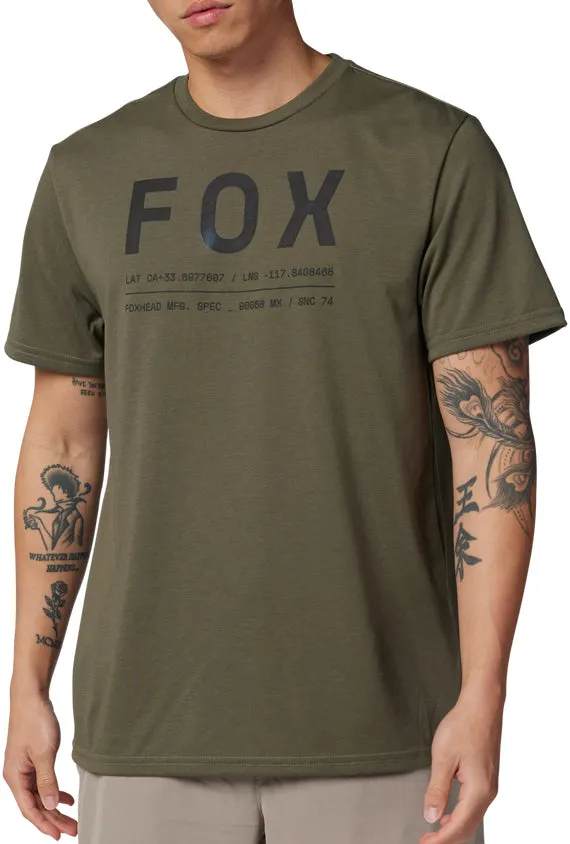 Unisex style Fox Non Stop Tech Mens Short Sleeve Top - Green