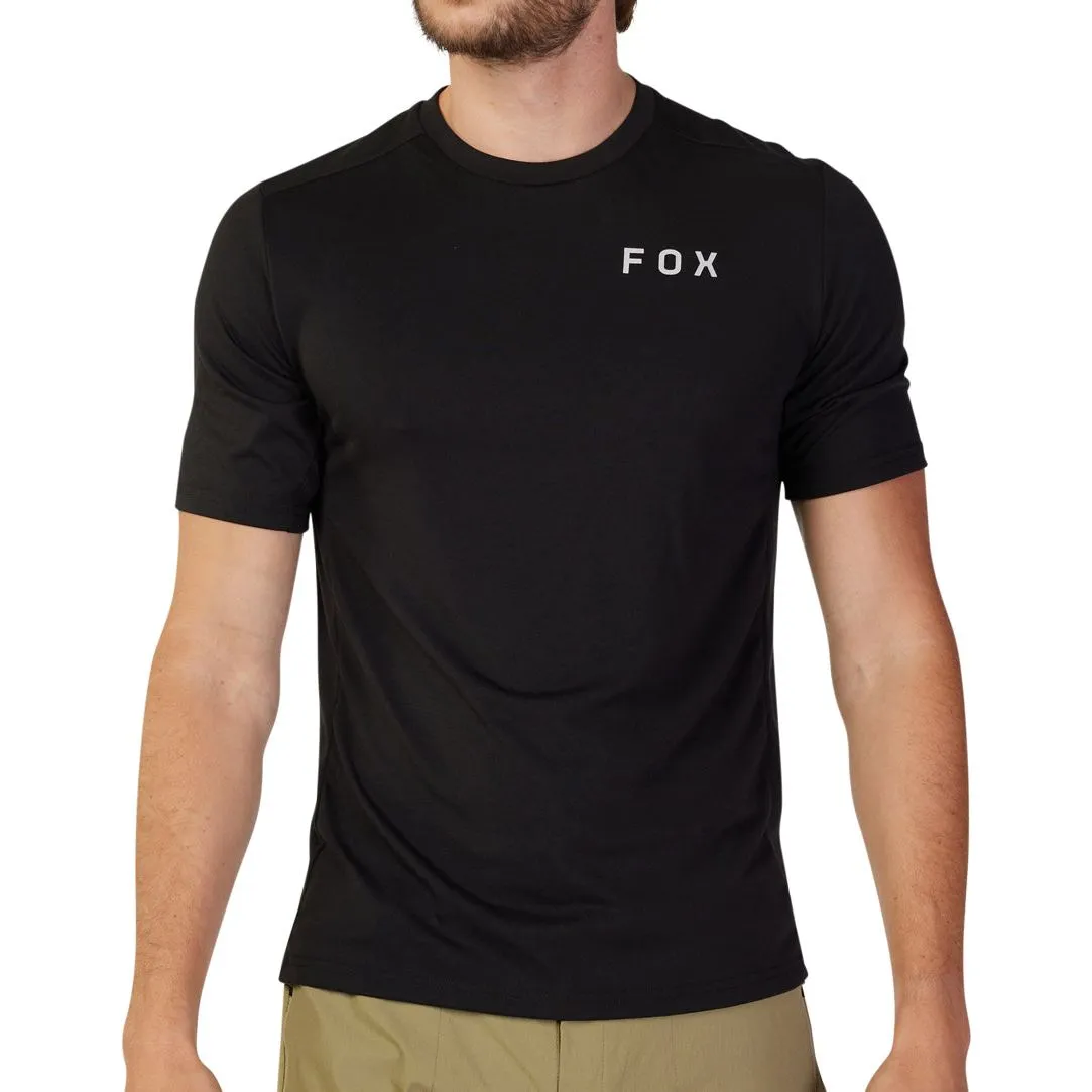 Fox Ranger Alyn DriRelease Short Sleeve Mens Cycling Jersey - Black Double Stitched Seams