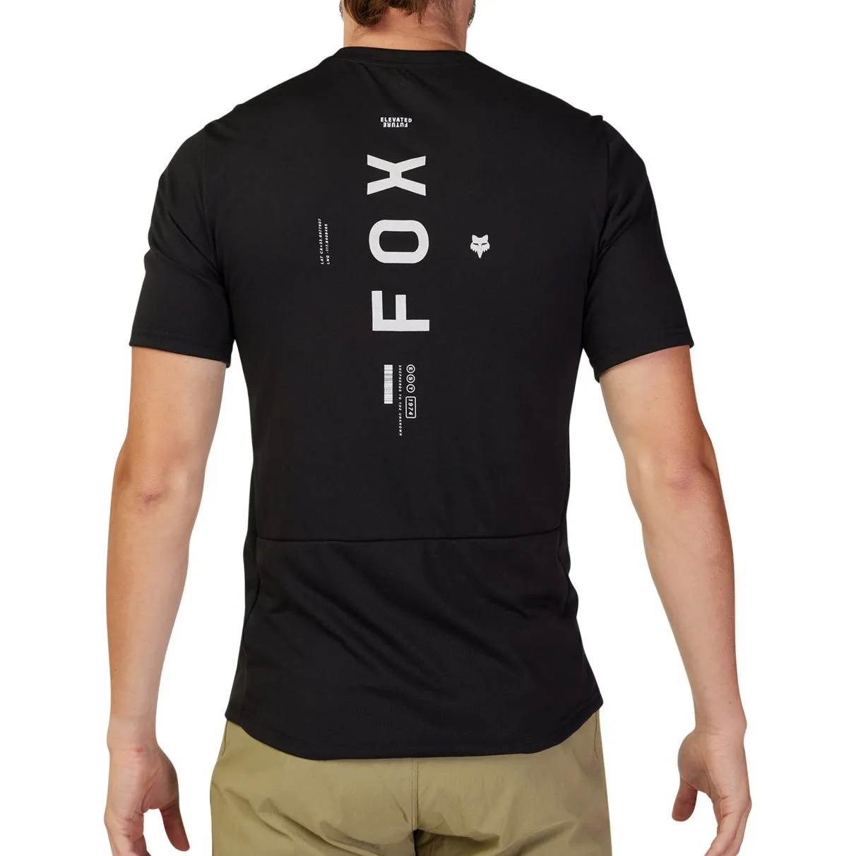 Garment Dyed Finish Street Trendy Fox Ranger Alyn DriRelease Short Sleeve Mens Cycling Jersey - Black