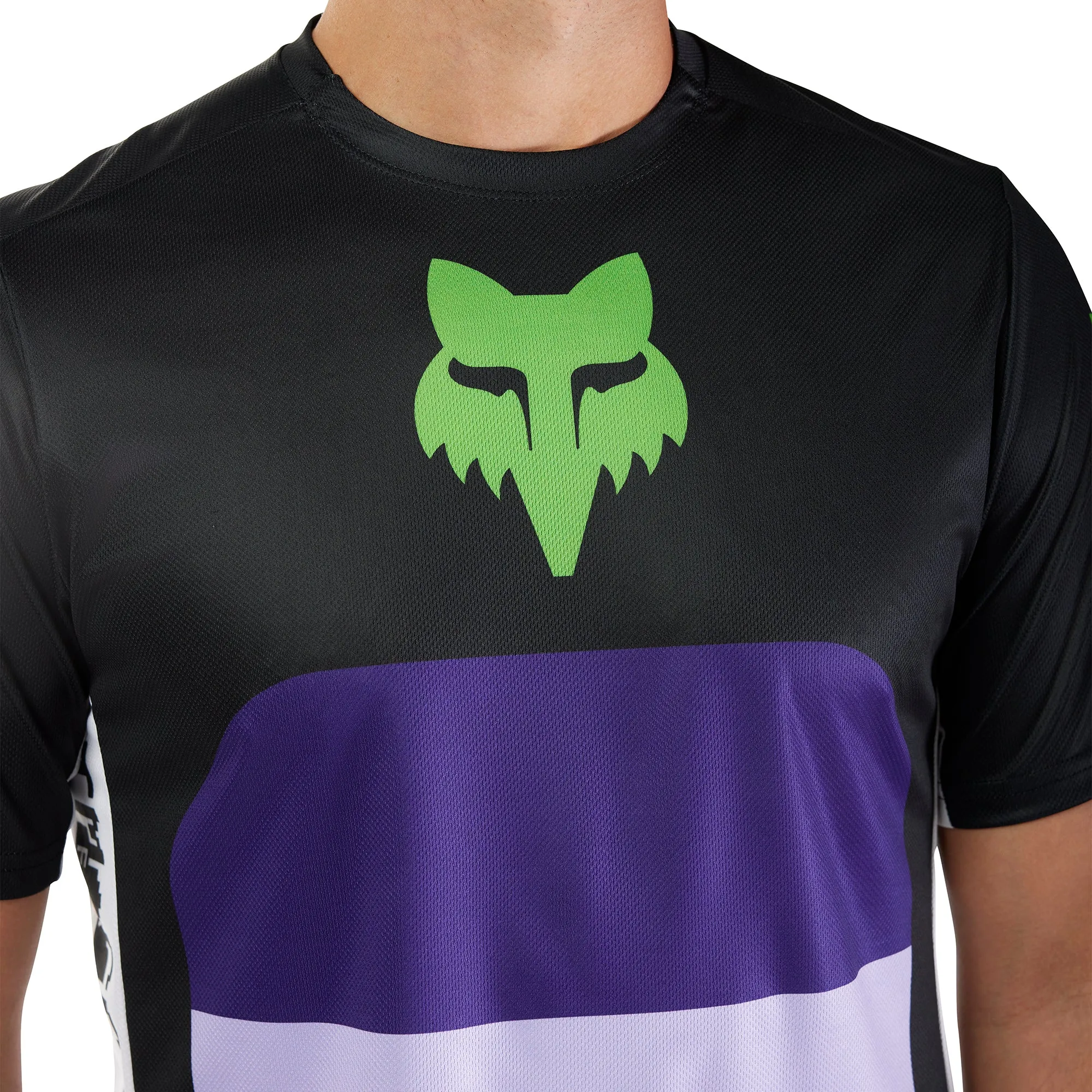 Fox Ranger Grid Short Sleeve Mens Cycling Jersey - Black Chill Design