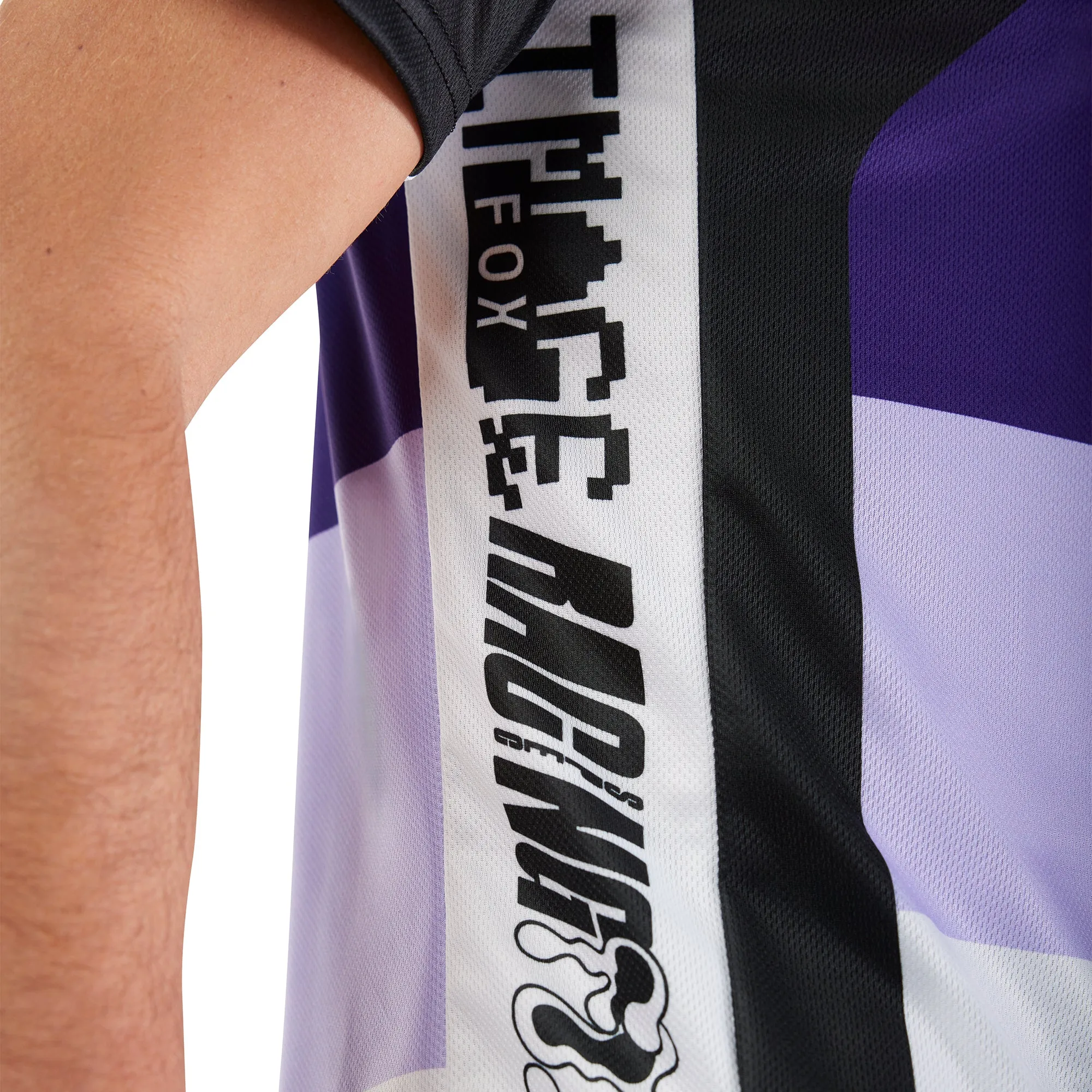 Fox Ranger Grid Short Sleeve Mens Cycling Jersey - Black Flexible Collar