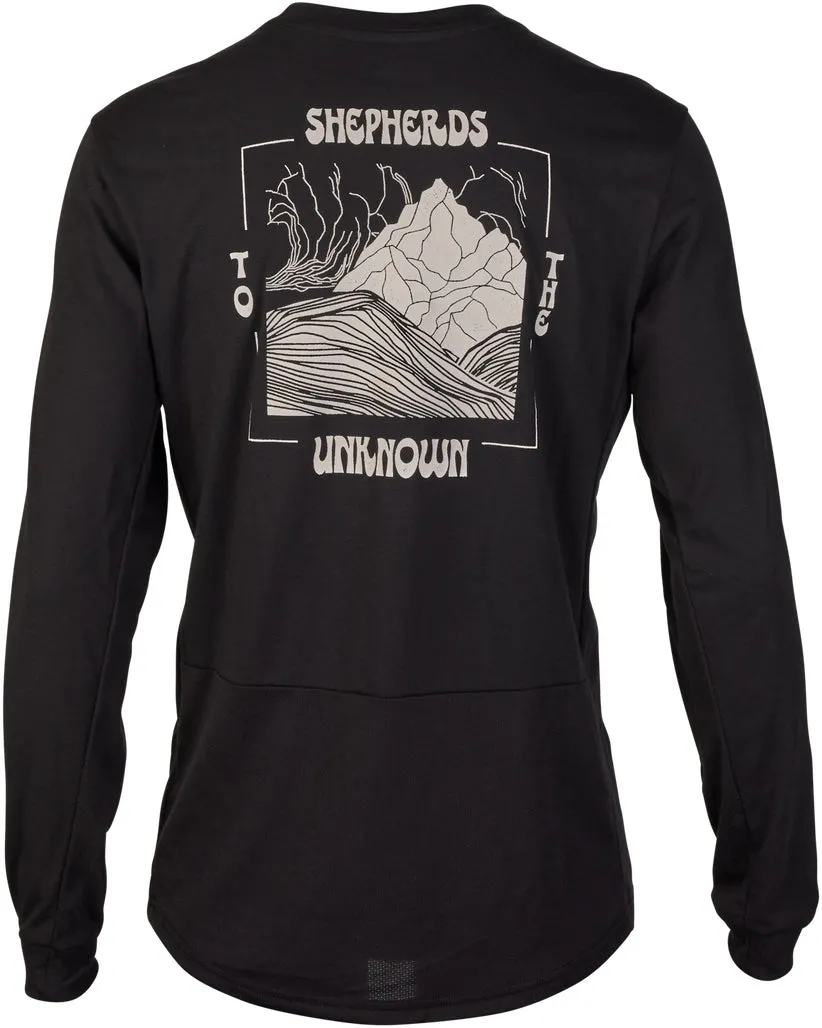 Fox Ranger Shepherds DriRelease Long Sleeve Mens Cycling Jersey - Black MoistureControlFibers EcoFriendlyDyes