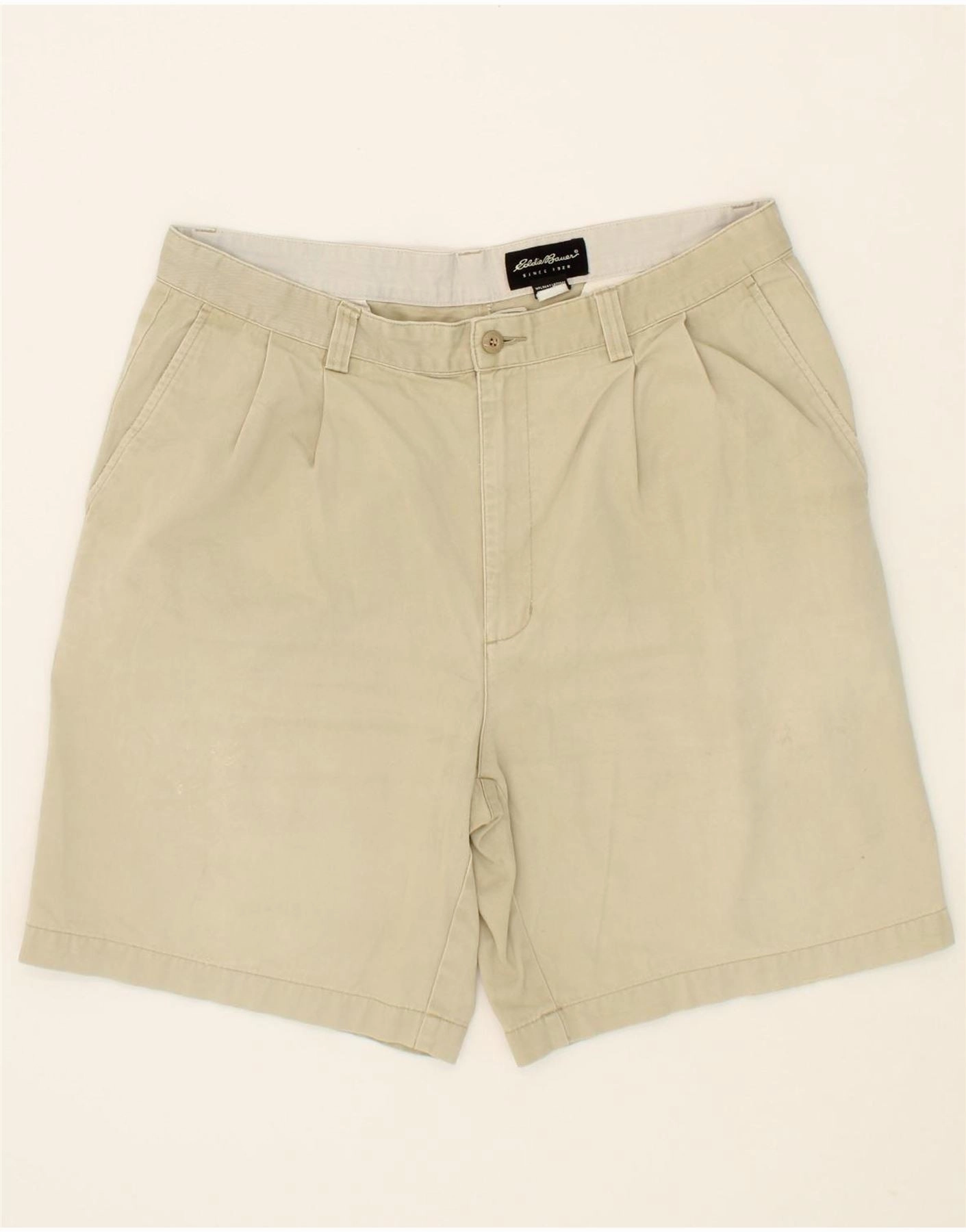 EDDIE BAUER Mens Pegged Chino Shorts W36 Large  Beige Cotton hat