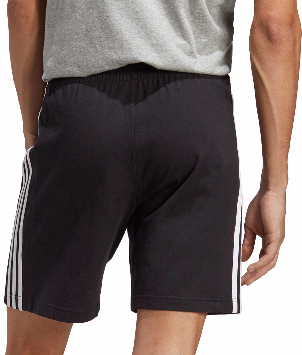 adidas Essentials 3 Stripes 7 Inch Mens Shorts - Black Secure Zipper Closure Outdoor Ready