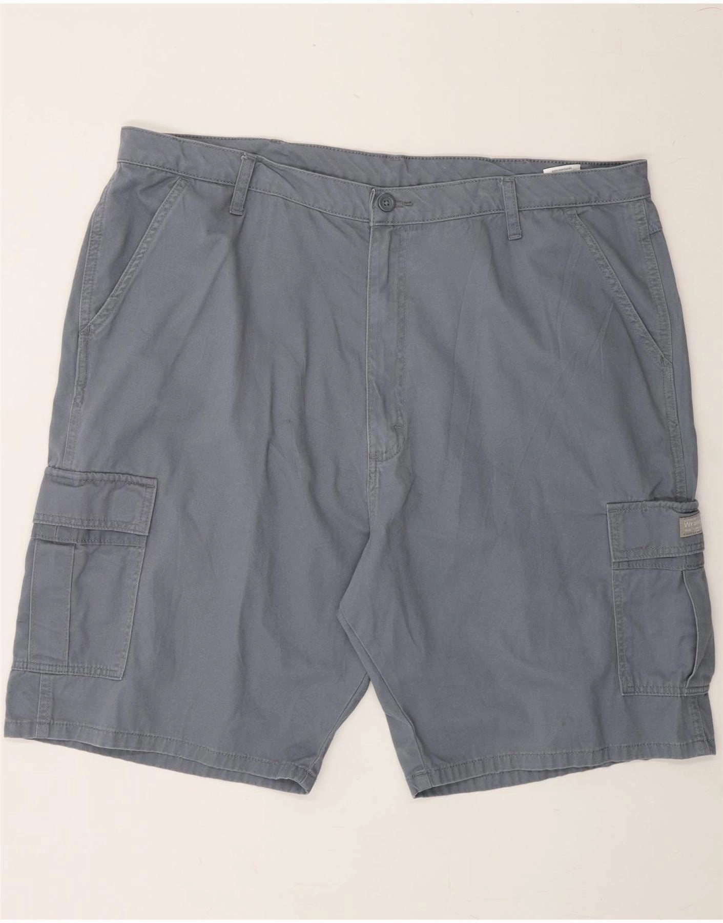 soccer shorts Wind Resistant Material WRANGLER Mens Cargo Shorts W42 2XL Grey Cotton