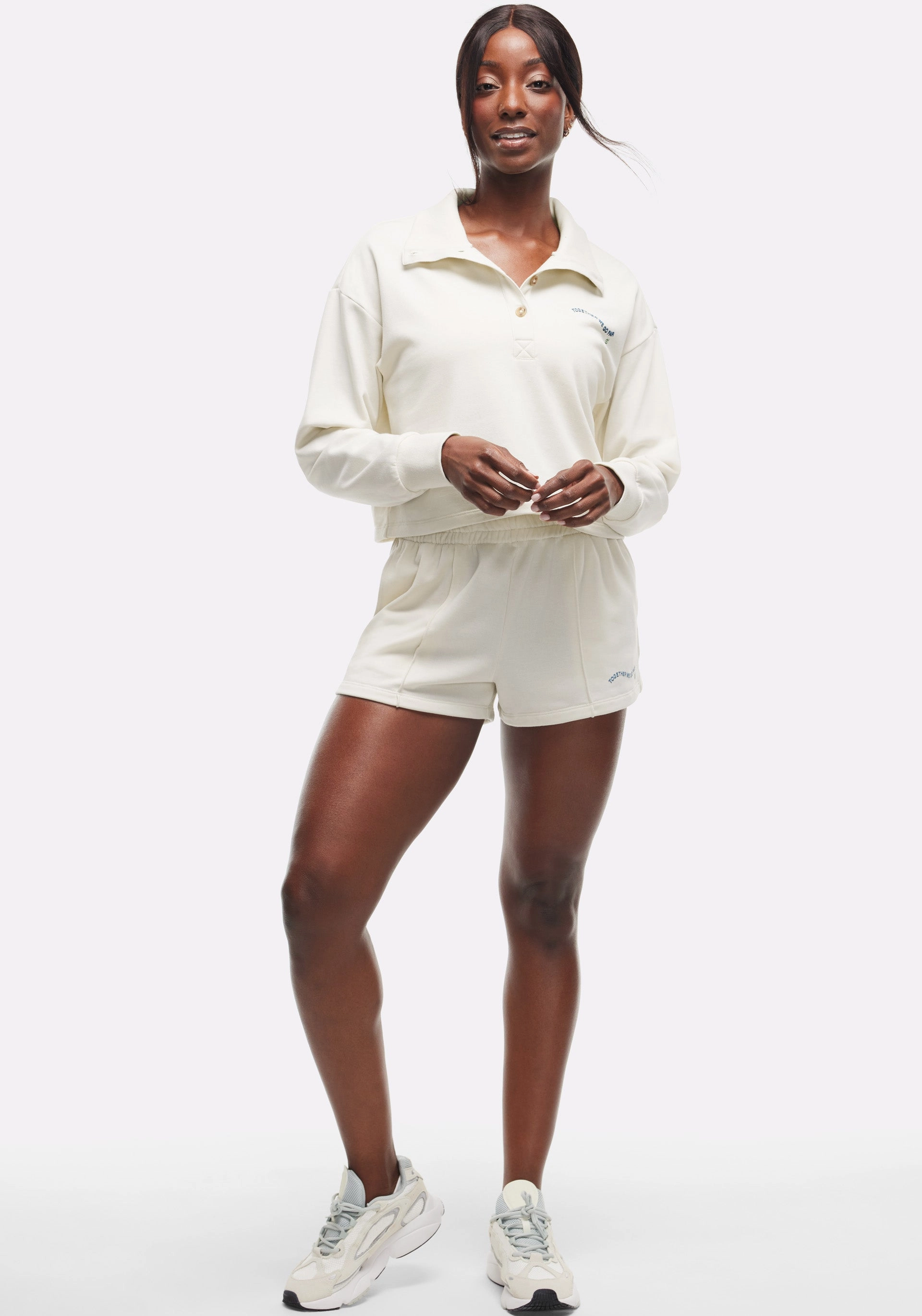 Fashion Accessory Summer Ready French Terry 3" High Rise Pintuck Shorts