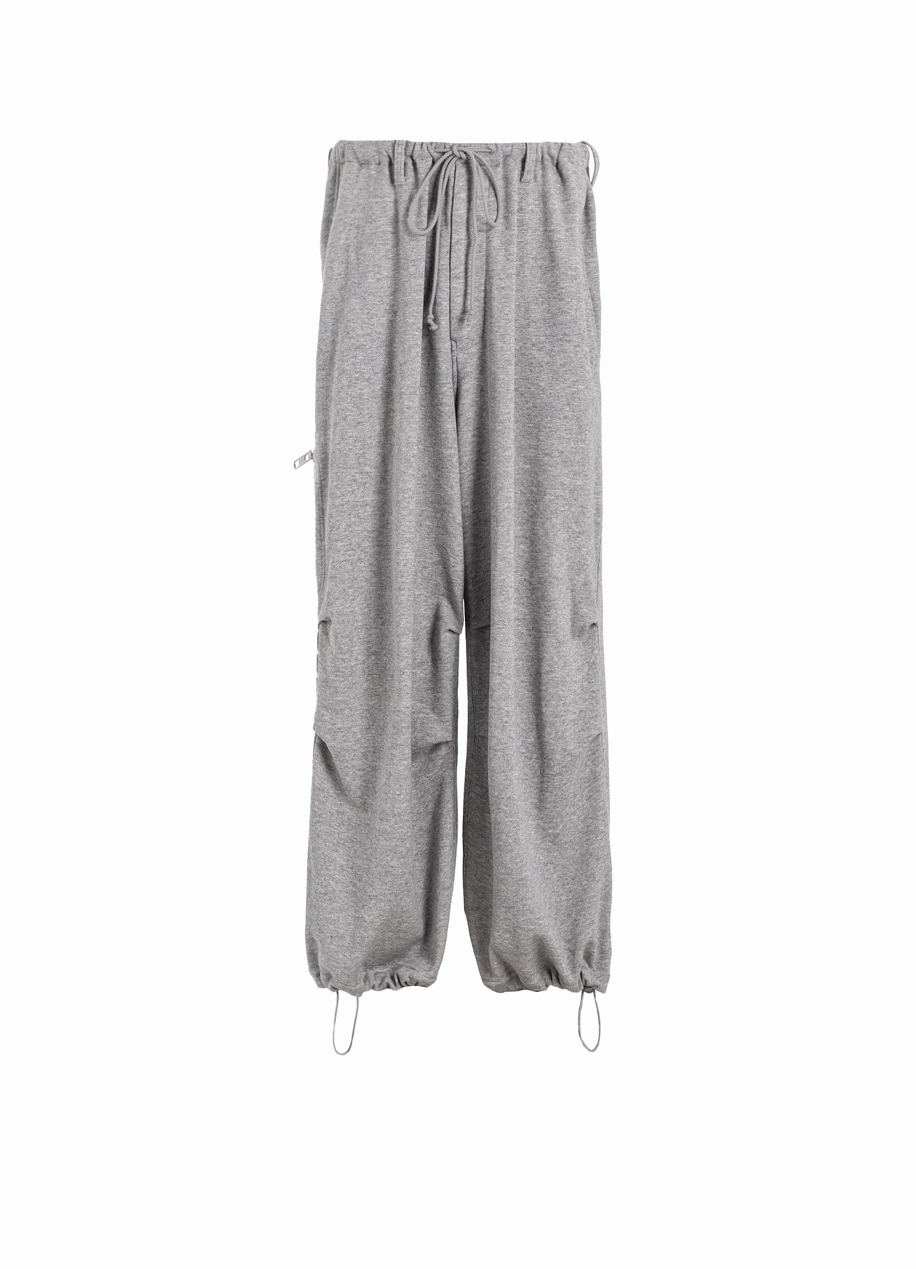 FRENCH TERRY KNEE TUCK WIDE PANTS Work Ready Comfortable Look