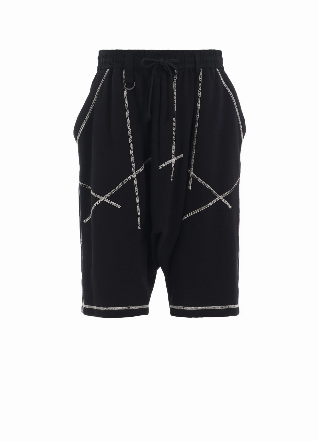 FRENCH TERRY RANDOM STITCH SAROUEL SHORTS Elastic waist