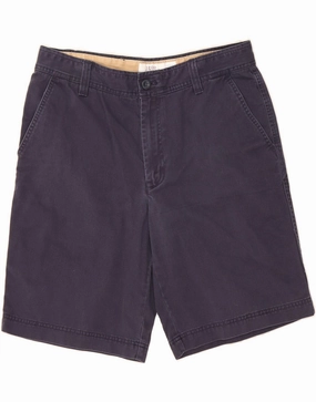 checked shorts Luxury Feel IZOD Mens Salt Water Chino Shorts W33 Medium  Navy Blue Cotton