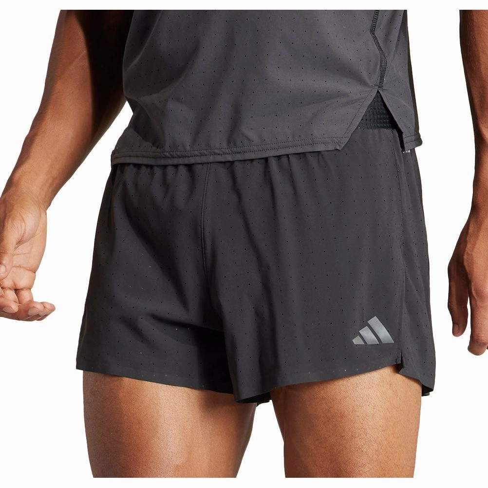 adidas Adizero Mens Split Running Shorts - Black Quick Response Fit