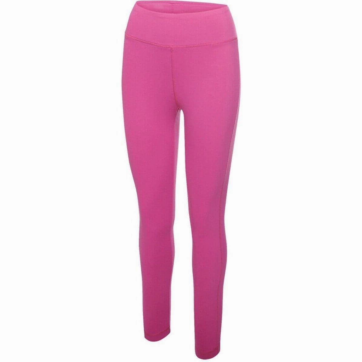 Ribbed Texture Fabric Regatta Pincha Womens Long Training Tights - Pink